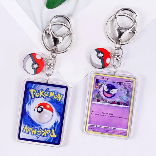 Pokémon Card Cute Acrylic Car Keychain Accessories Pikachu Charizard