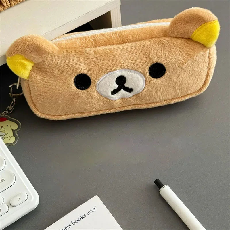 Kawaii Rilakkuma Pencil Cases For Kids Girls Cute Cartoon Bear Pencil