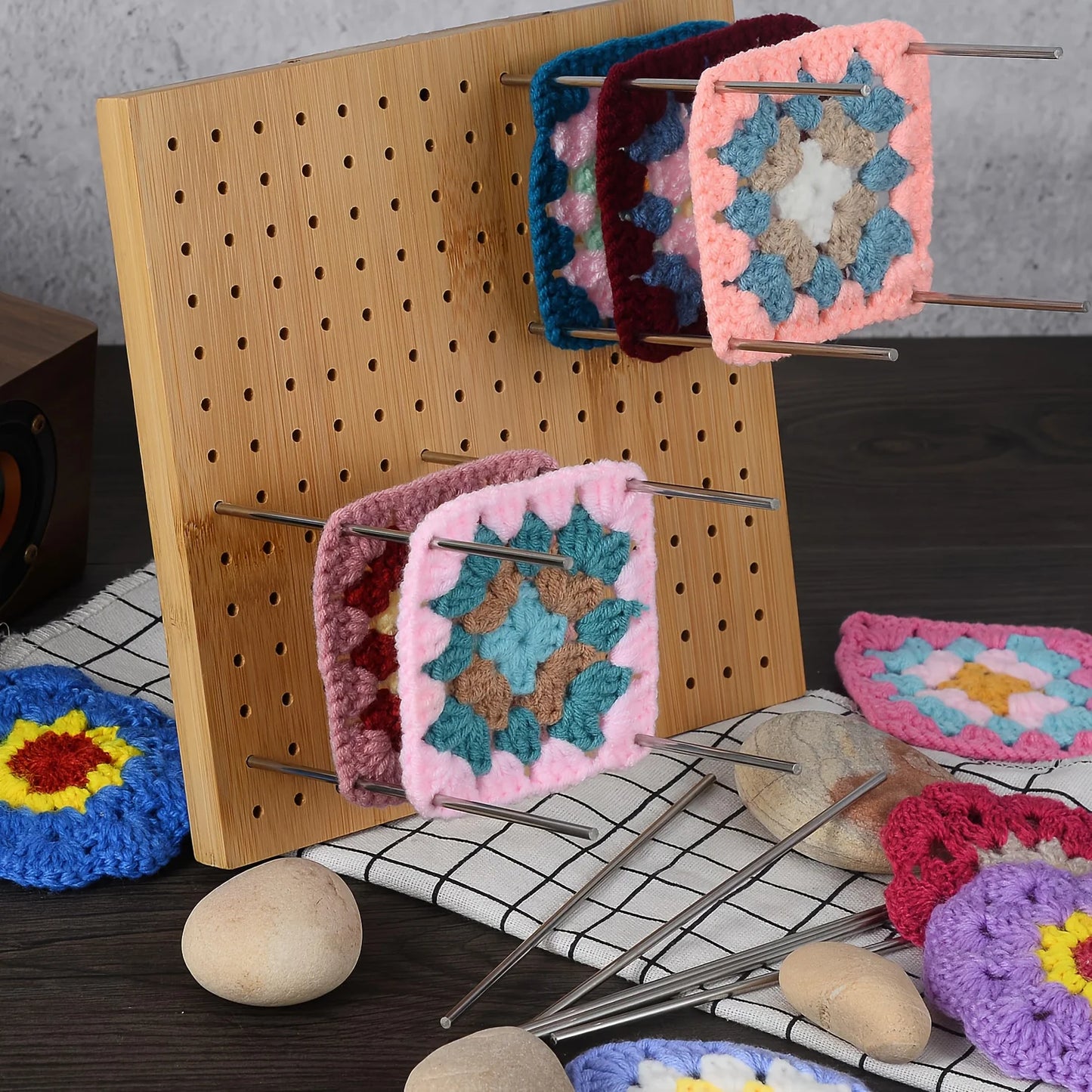 Crochet Block Plate, Block Plate for Crochet Weaving, Bamboo Grid