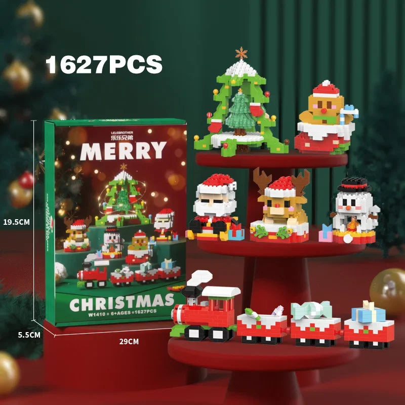Christmas Building Block Santa Claus Snowman Elk Tree Micro Brick