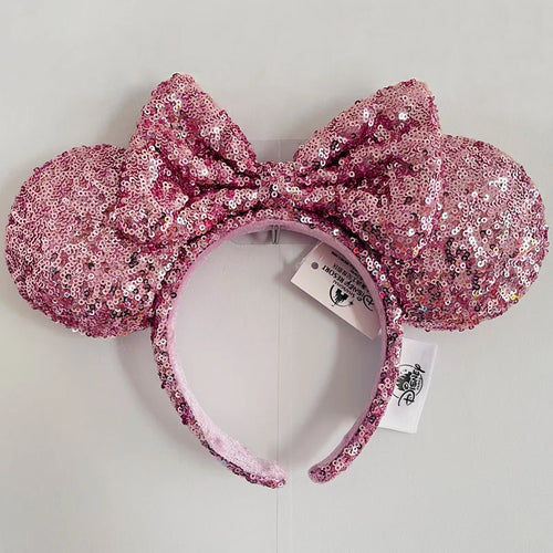 Disney Princess Headband Mickey Ear Rapunzel Snow White Sequin Bow