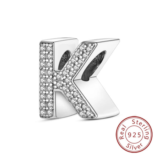 Charms Fit Original Bracelet A-Z Alphabet Charms Beads 925 Sterling