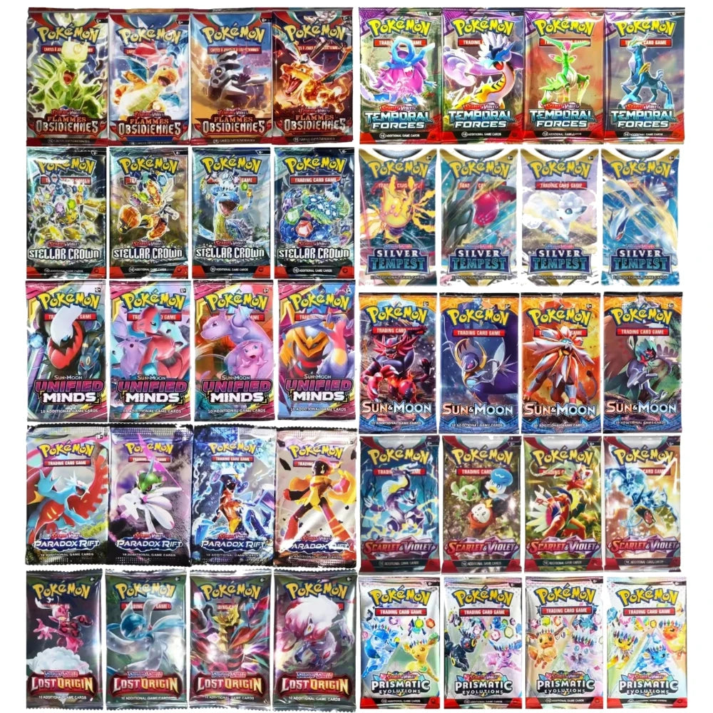 10 Pokémon Card Packs, Bright Stars,151 Prismatic Evolutions,PALDEAN