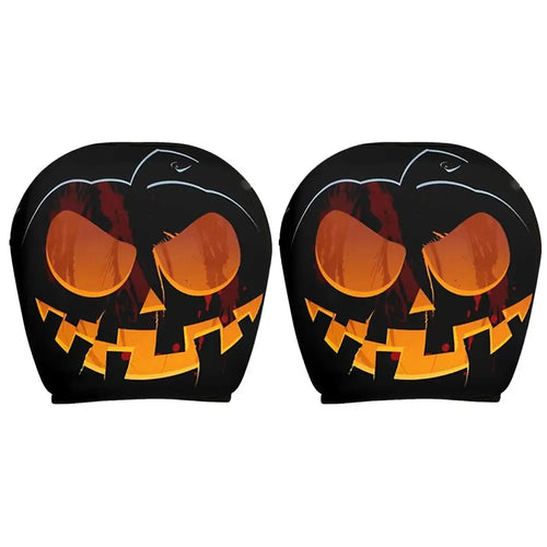 2PCS Cute Big-Eyed Cartoon Car Headrest Covers Universal Fit for Cars