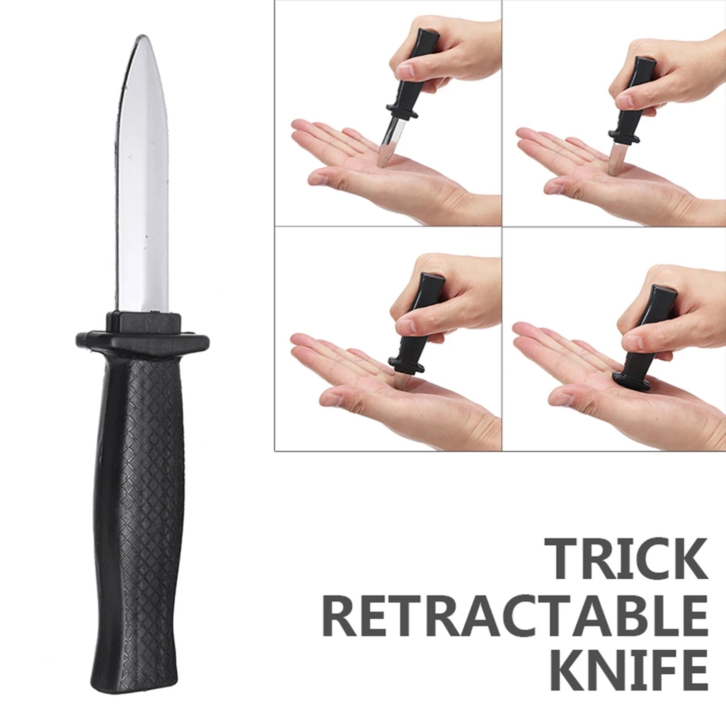 Props Toys Joke Magic Plastic Retractable Knife Joke Prank Props Knife