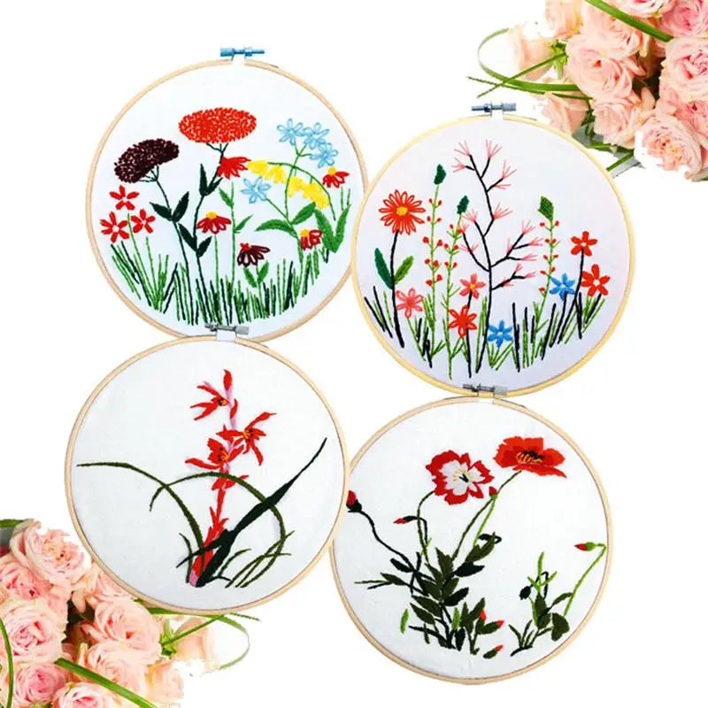 10pcs/Set 10-30cm Wooden Embroidery Hoops Frame Set Bamboo Embroidery