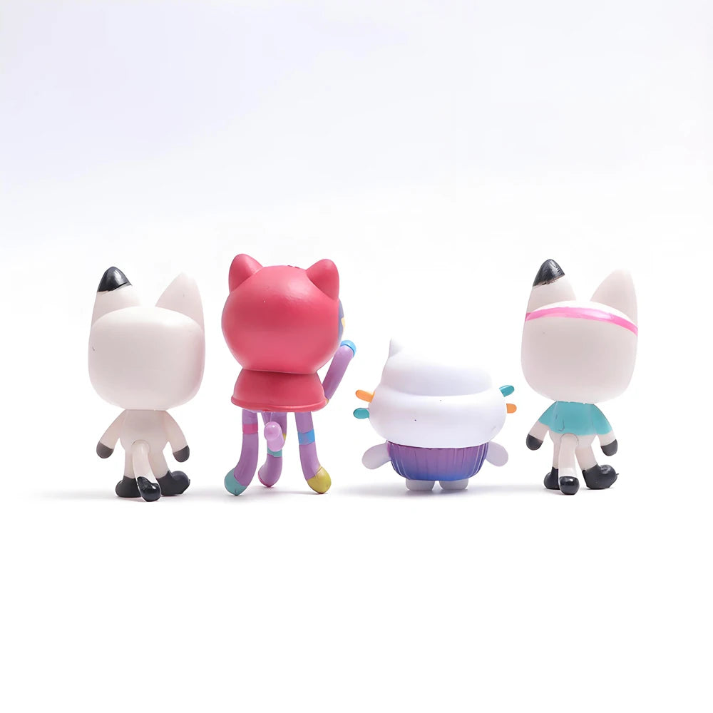 13pcs Gabby Dollhouse Anime Figure Toy Smiling Car Cat Hug Gaby Girl