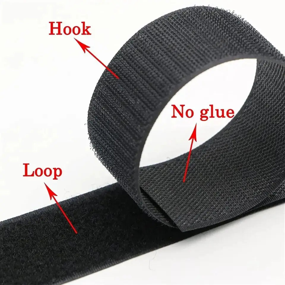 10Meter Heavy Duty Sew-on Hook and Loop Tape | Non-Adhesive Magic
