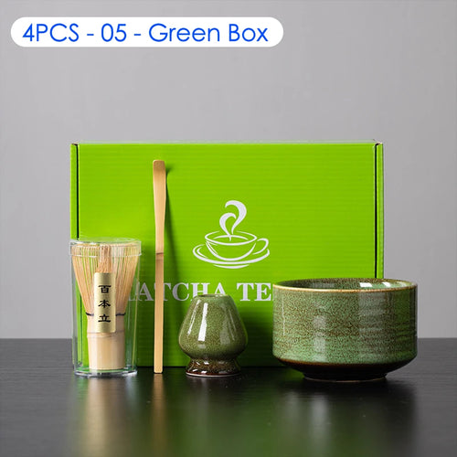 4/6/7PCS Japanese Matcha Blender Set with Bamboo Whisk Matcha Brush