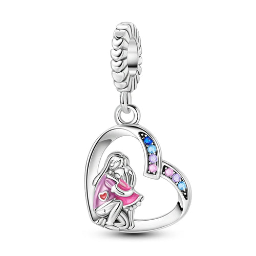 Charms Beads 925 Sterling Silver Tree of Life Peach Heart Sweet Love
