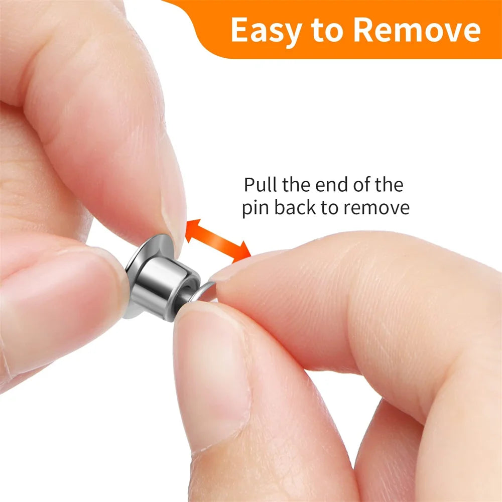 10/30/50pcs Safety Brooch Lock Metal Pins Back Keeper Caps Clasps For