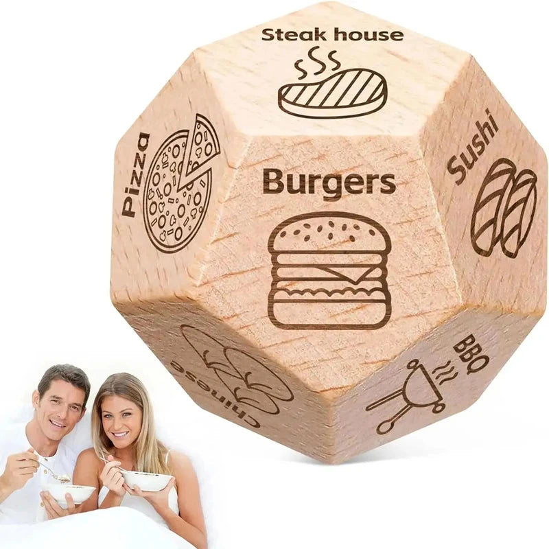 Dice for Her Him Couples Gift Ideas Food Decision Dice Games Christmas