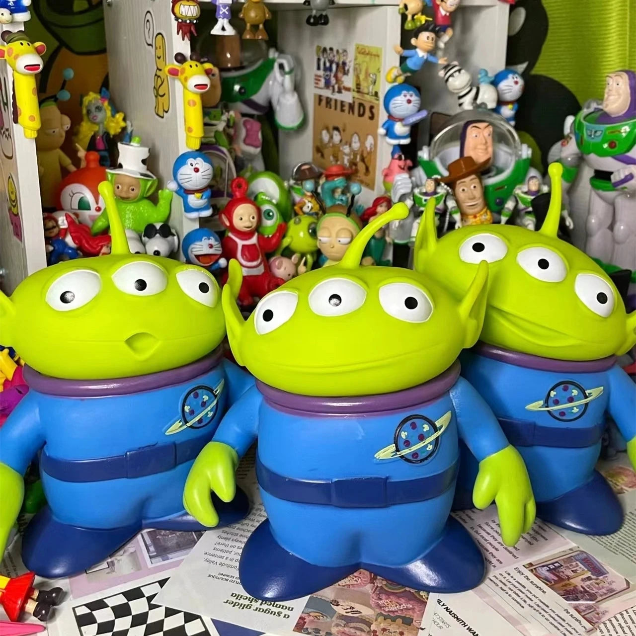 15CM Disney Toy Story Woody Buzzlightyear Green Aliens Doll Figure