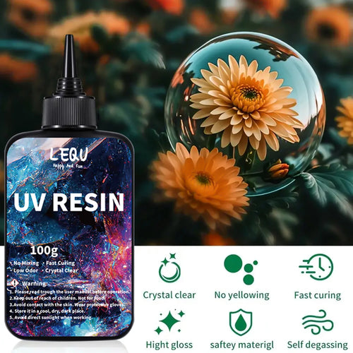 100g UV Resin Clear,Hard,Upgraded Crystal Clear Epoxy Resin Up