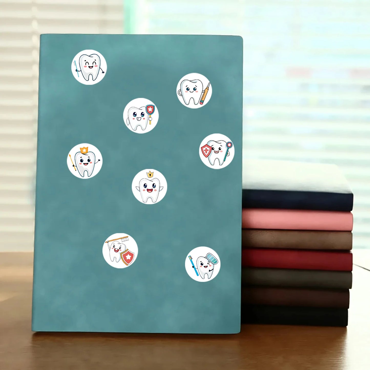 1Roll(500Pcs) Take Care of Teeth Dental Defender Stickers 2.5cm/1.0''
