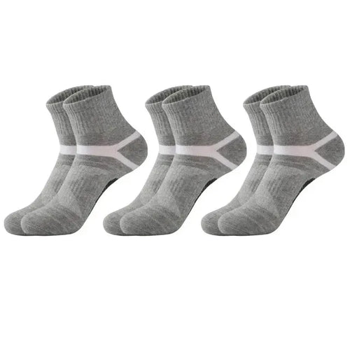 3 Pairs Men's Socks Hiking Black Sports Basketball Socks Casual Soft