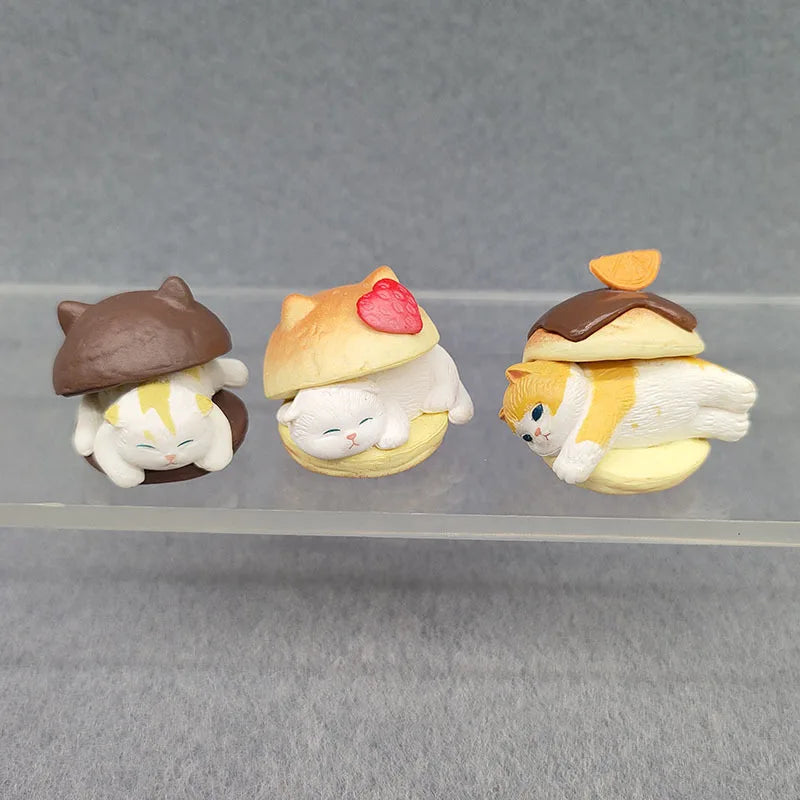 Burger Cat Blind Box Cats Action Figure Toy Model Decoration Ornaments