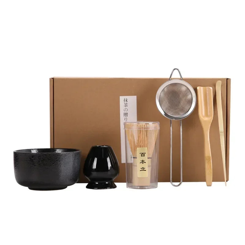 4/6/7PCS Japanese Matcha Blender Set with Bamboo Whisk Matcha Brush