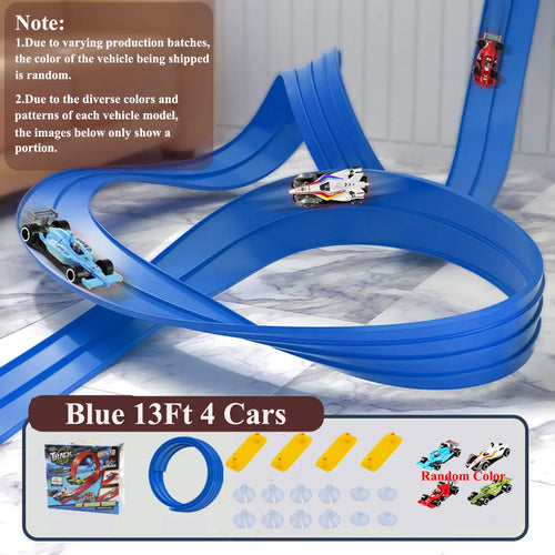 Flexible Race Track Children Toys DIY Double-track Racing Car Ramp