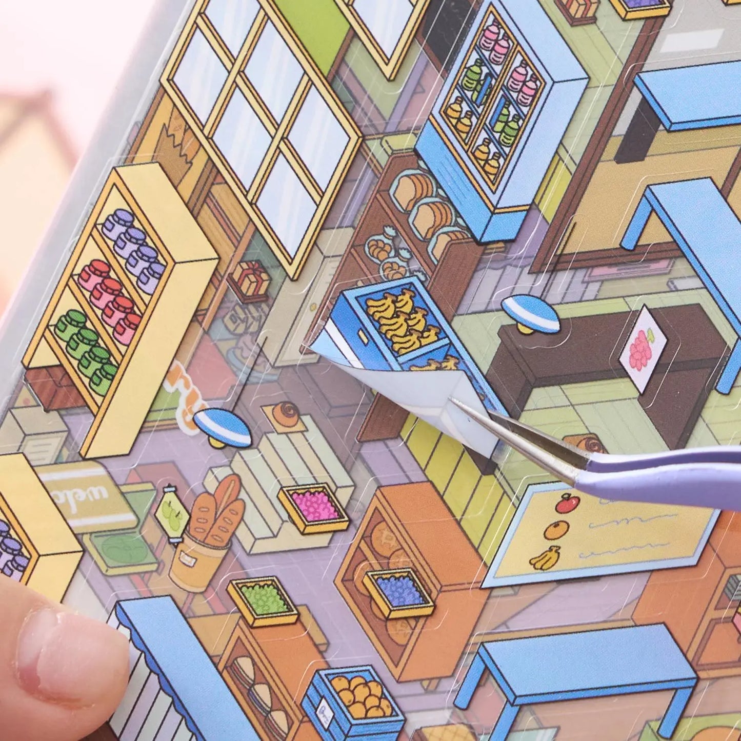 Mr Paper 49pcs Sunny Town Series miniature scene creation sticker book