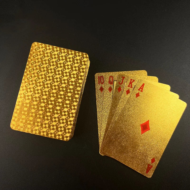 Golden Color Playing Card Game Card Group Waterproof Poker Suit Magic