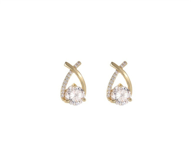 Skeds Fashion Cross Stud Earrings For Women Girls Korean Style Elegant