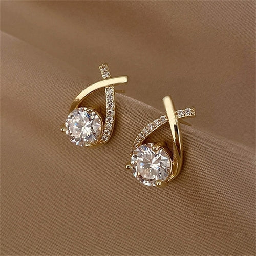 Skeds Fashion Cross Stud Earrings For Women Girls Korean Style Elegant