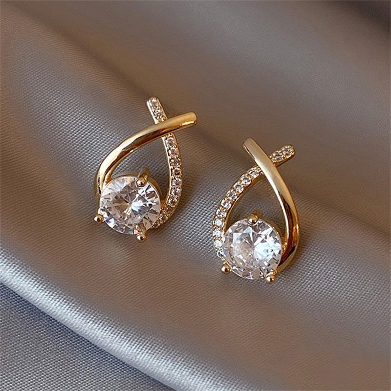 Skeds Fashion Cross Stud Earrings For Women Girls Korean Style Elegant