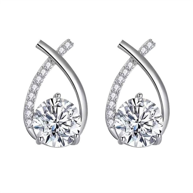 Skeds Fashion Cross Stud Earrings For Women Girls Korean Style Elegant