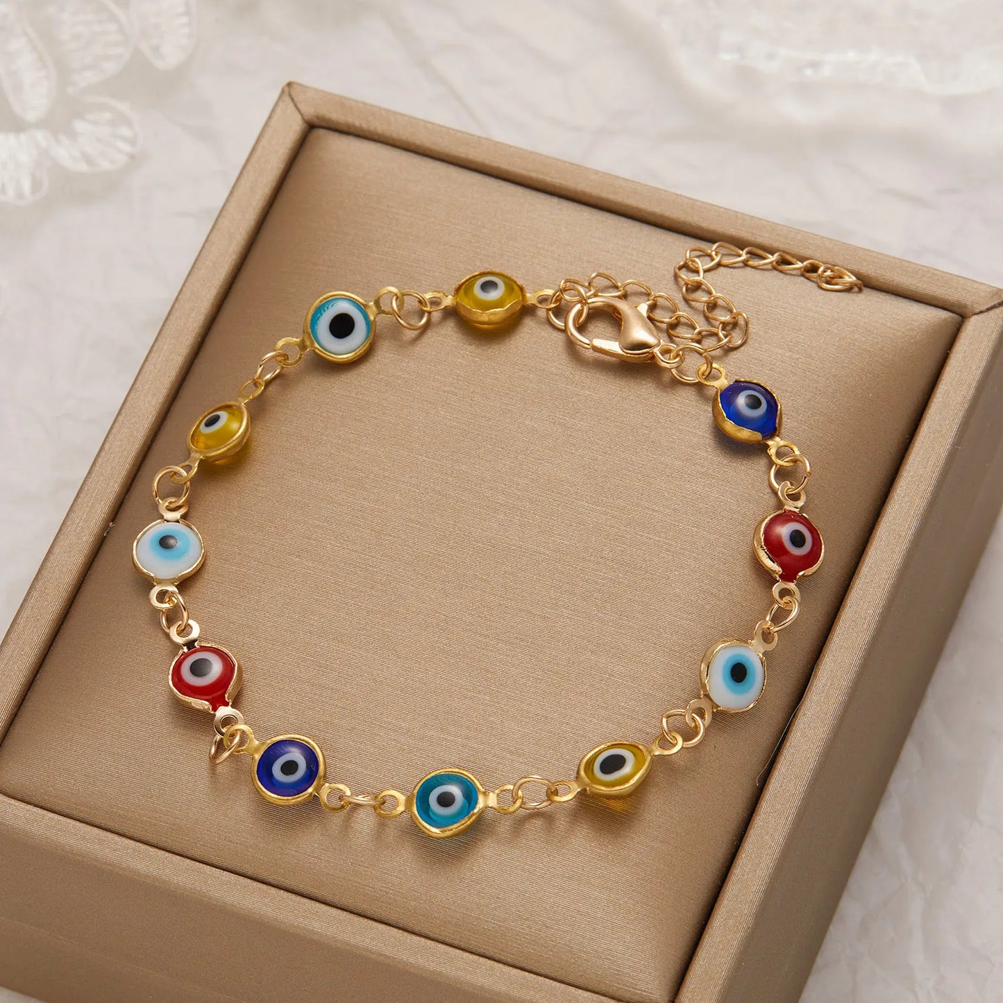 Lucky Turkey Evil Eye Bracelet For Women Men Colorful Red Blue Eye