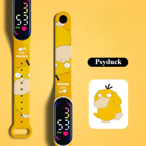 Pokemon Watch Pikachu Gengar, LED Digital Waterproof Watch for Kids,