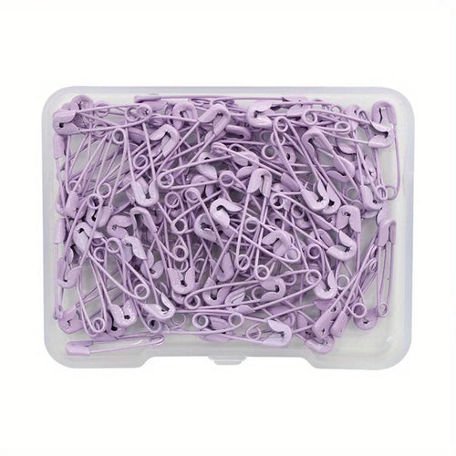 120Pcs Safety Pins Colored Metal Safety Pins with Storage Box Small