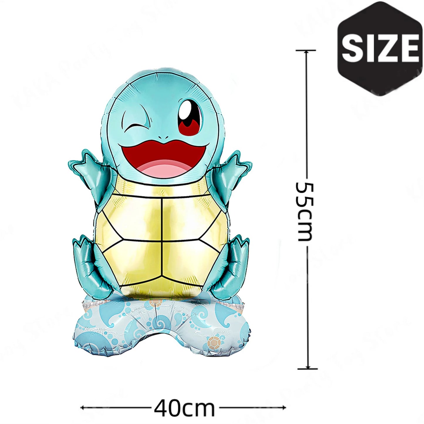 4Pcs Standing Pokemon Balloon Cartoon Pikachu Squirtle Bulbasaur