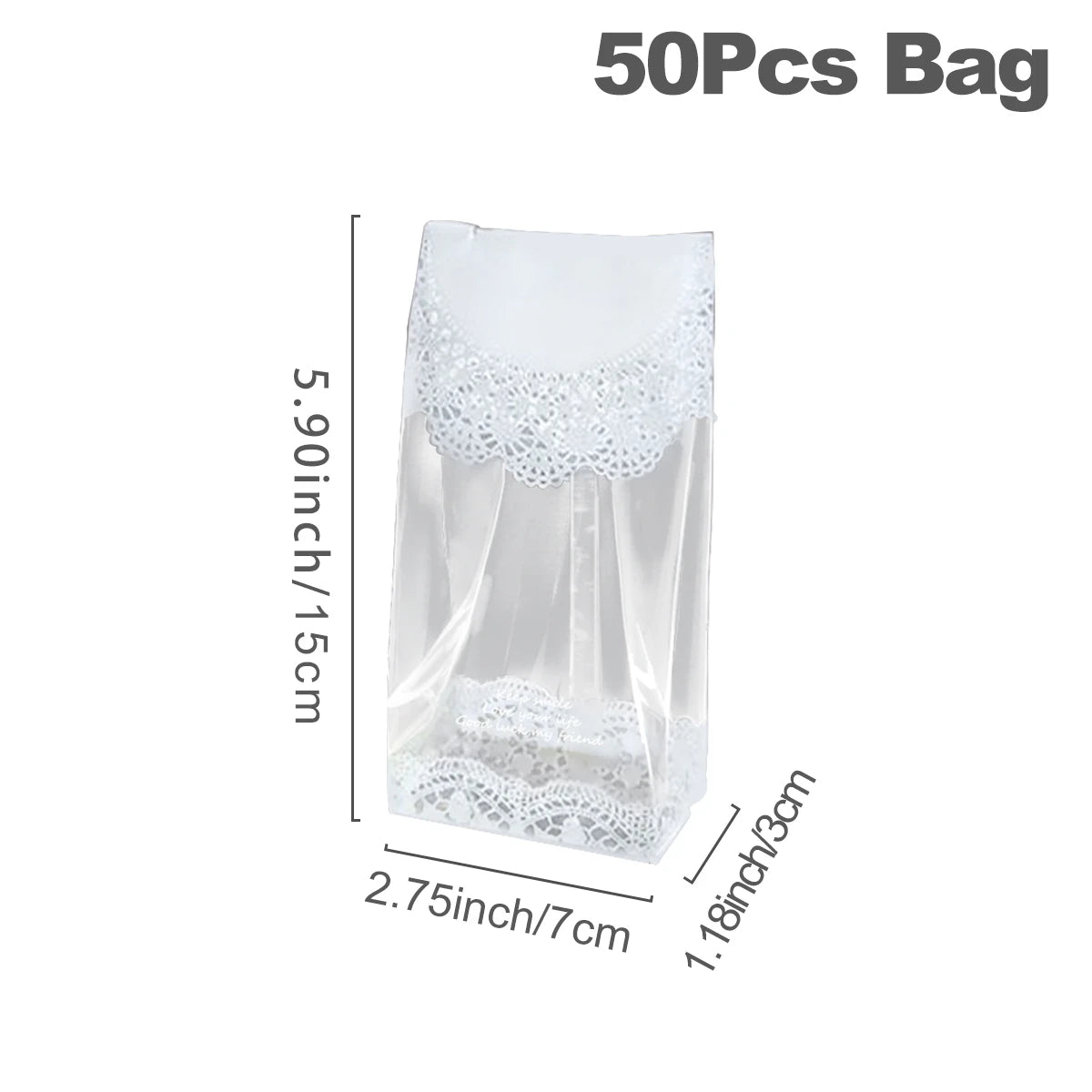 50pcs/lot White Lace Cookie Biscuit Bag Wedding Gift Candy Cupcake