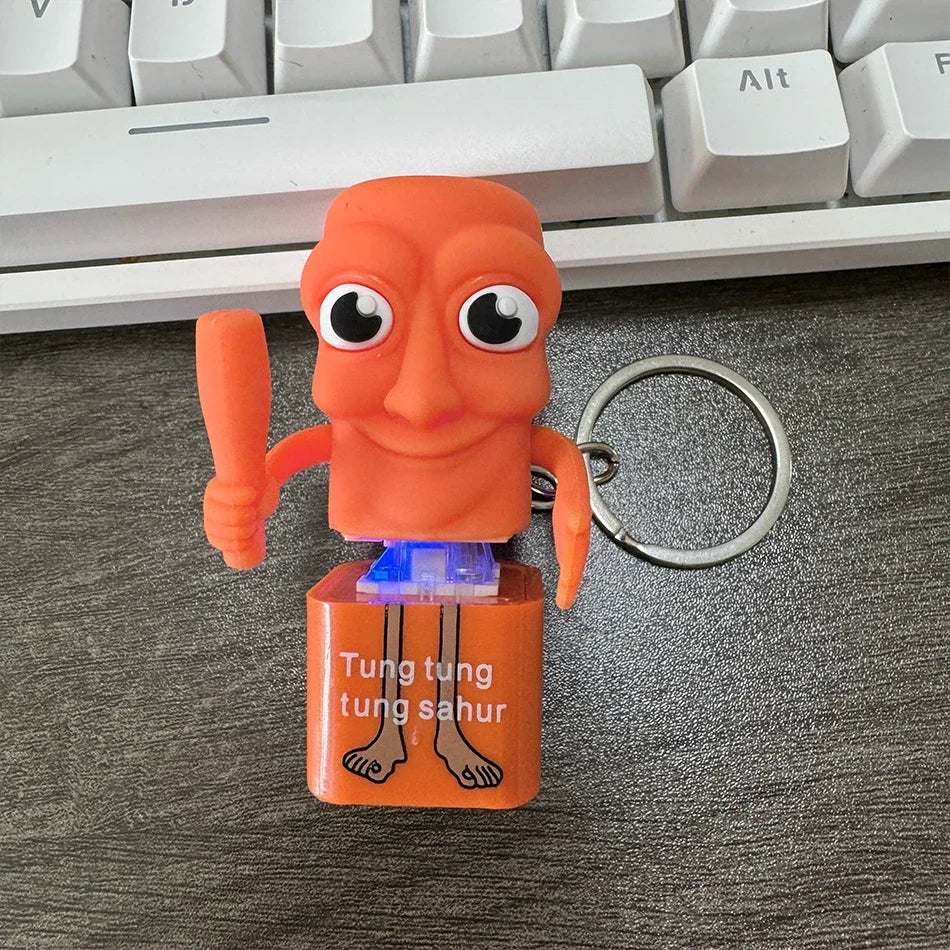 Stick man Tung tung tung Tungtungtung Anime Wooden Keychain Stick Man