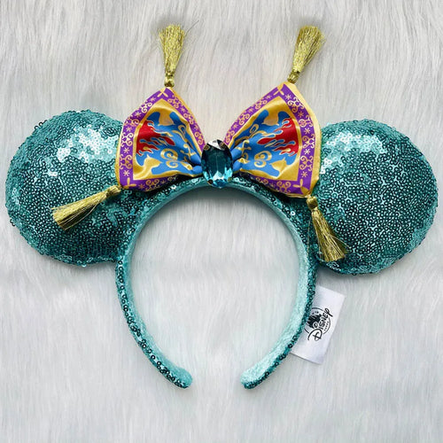 Disney Princess Headband Mickey Ear Rapunzel Snow White Sequin Bow