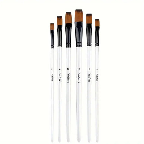Yutiars Professional Artist Paint Brush Set - 6/24 PCS, Nylon Bristles