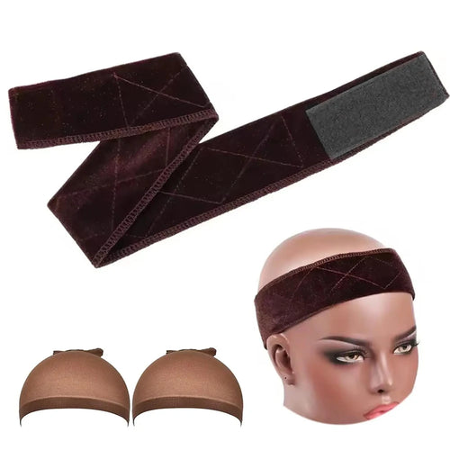 Wig Grip Bands and Dome Mesh Wig Caps for Keeping Wigs in Place