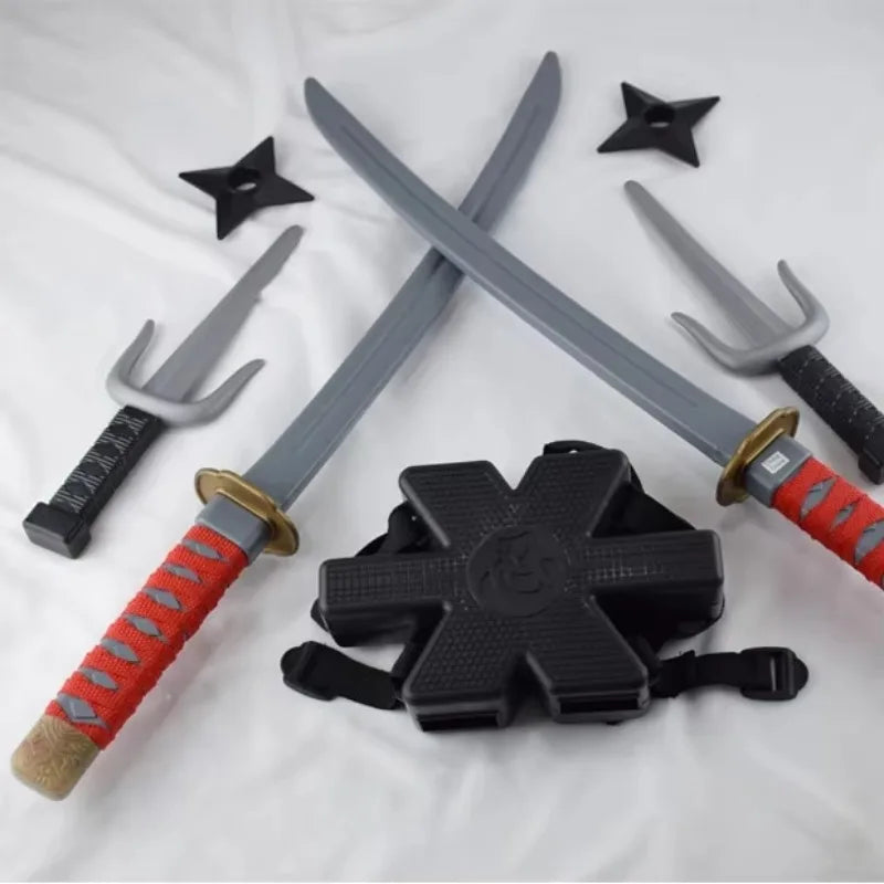 56cm Halloween Samurai Ninja Plastic Retro Long Knife Daggers 7 Pieces