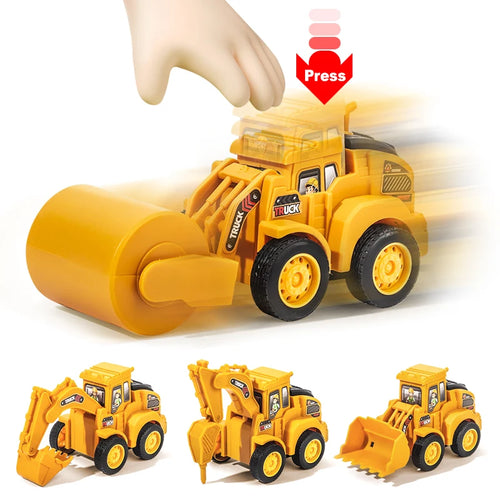 Engineering Vehicle Model Press Sliding Car Excavator Bulldozer
