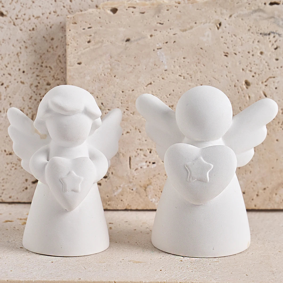 Heart Wings Angel Silicone Scented Candle Mold DIY Girl Sculpture