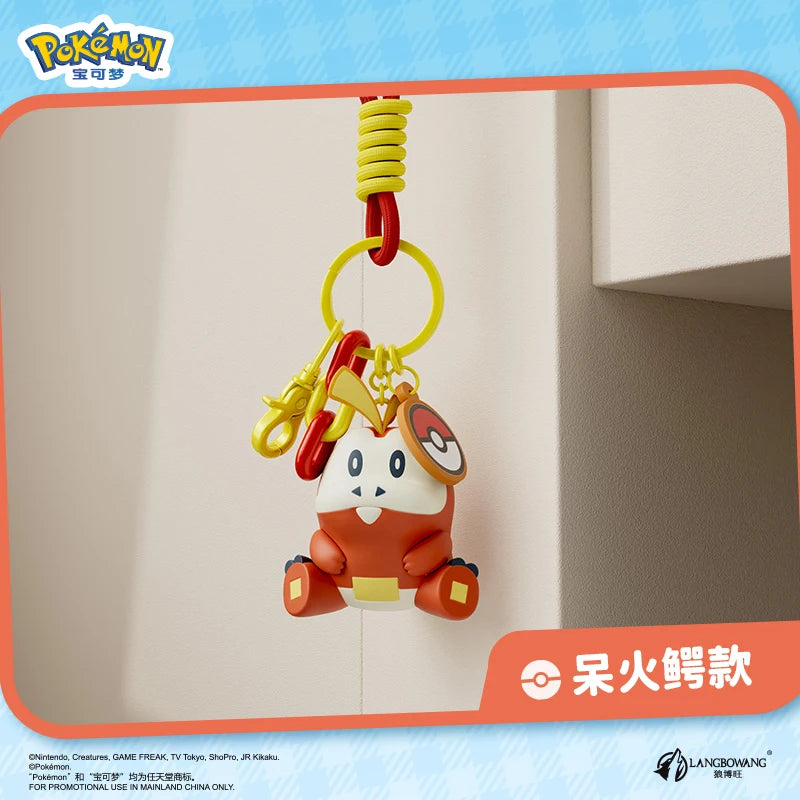 Genuine Pokemon Keychain Pikachu Gengar Sylveon, Anime Figure Keyring