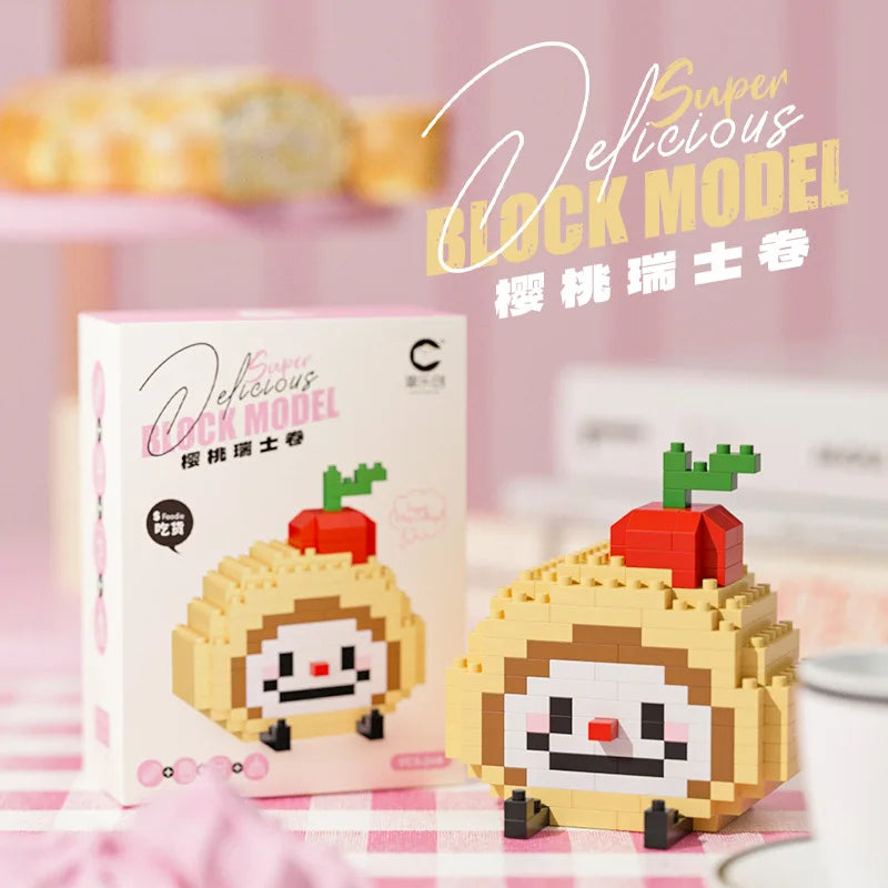 CLC Diamond Particle Casual Splicing Fruit French Fries Burger Block