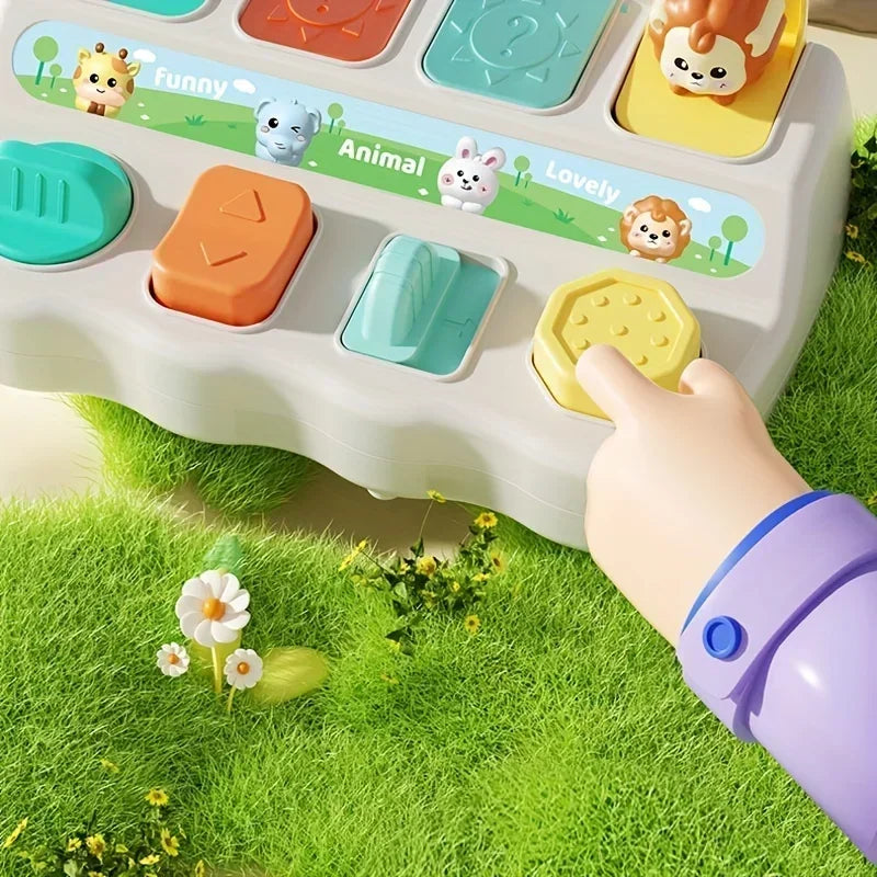 Montessori Pop-Up Animal Toy Interactive Learning Play Box for