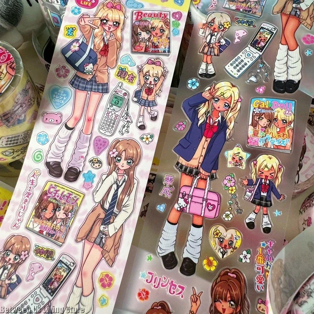 70cm Shibuya Hottie Vintage Showa Stickers for Craft Supplies