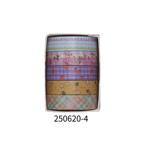 5 rolls of boxed romantic flower handbook tape, cute DIY fresh