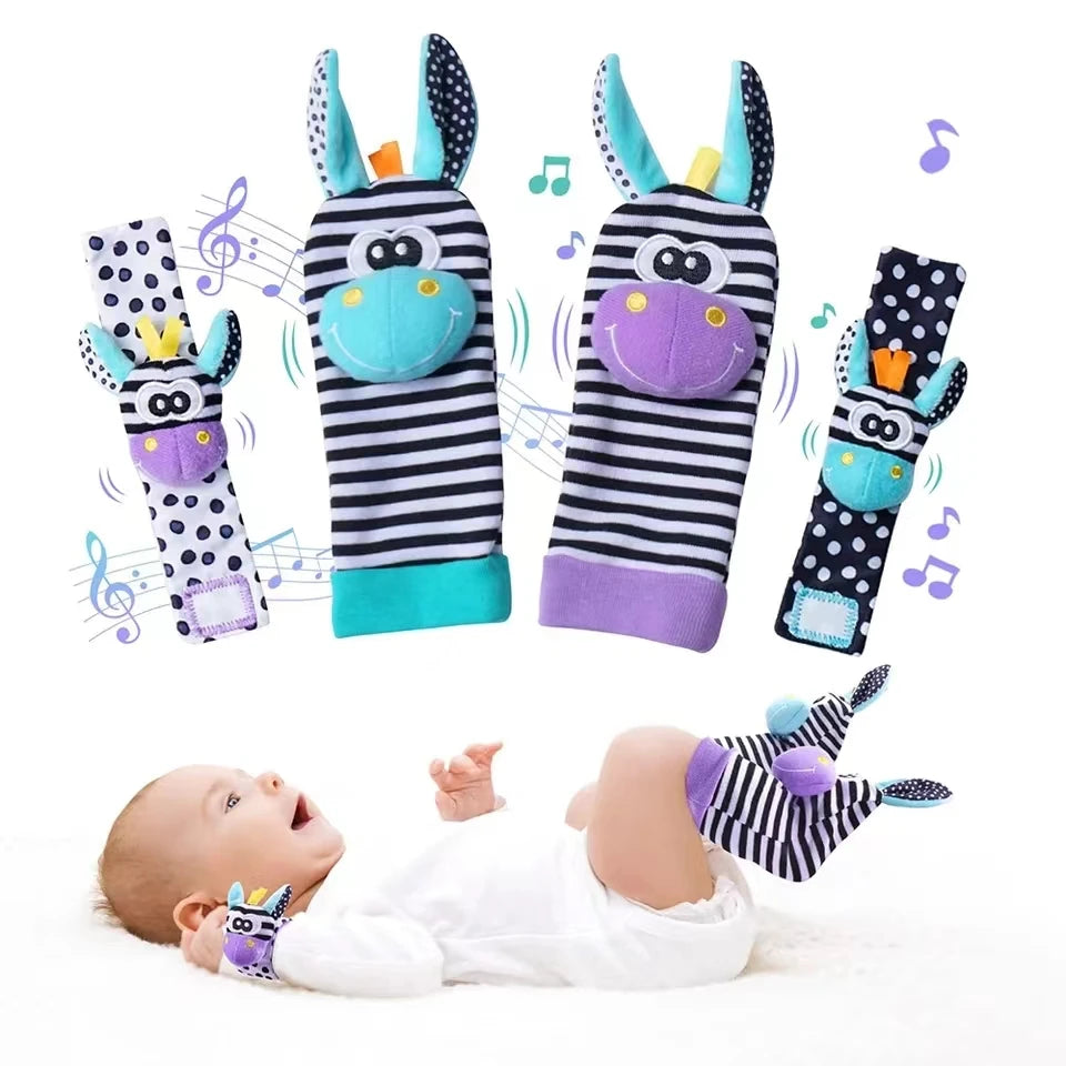 Baby Infant Wrist Rattle Socks Toys 0-12 Month Girl Boy Learning Toy