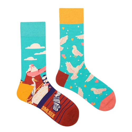 1 Pair Man Women Sock Original AB Tide Socks Colorful Cat Dog Koala