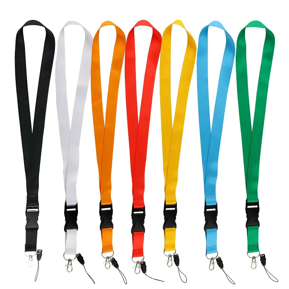 Fashion Mobile Phone Lanyard Pure Color Neck Strap Credencial Teacher