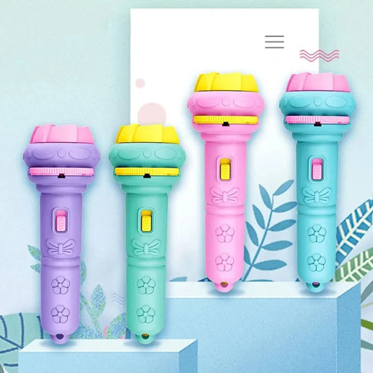 10Pcs Cards Cartoon Projection Flashlight Patterns Creative Children